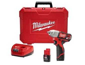 $50 off Milwaukee 2461-22 M12 12V Cordless 1/4" Impact Wrench Kit