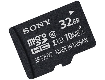 61% off Sony 32GB Class 10 UHS-1 Micro SDHC 70MB/s Memory Card