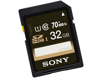 60% off Sony 32GB Class 10 UHS-1 SDHC 70MB/s Memory Card
