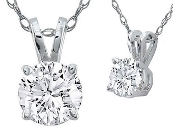 65% off 1/5ct 14k White Gold Diamond Pendant Necklace