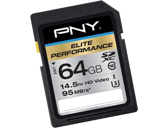 43% off PNY Elite Performance 64 GB High Speed SDXC Memory Card