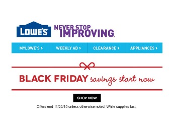 Lowe's Black Friday Deals - Check Them Out Now