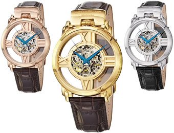$481 off Stuhrling Winchester Skeleton Leather Men's Watches