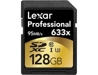 49% off Lexar Professional 633x 128GB SDXC UHS-I/U3 Card