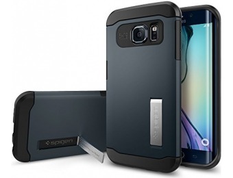 88% off Spigen Slim Armor Galaxy S6 Edge Case - Metal Slate