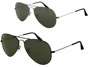 $55 off Ray Ban Aviator Sunglasses, 2 Colors
