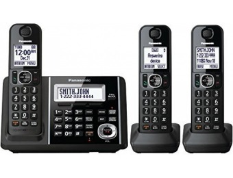 $50 off Panasonic KXTGF343B Dect 3-Handset Landline Telephone