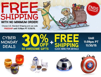 ThinkGeek Cyber Monday Sale: 30% off + Free Shipping No Minimum
