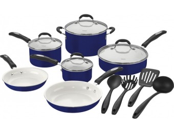 50% off Cuisinart 57-14CBL Classic 14-piece Cookware Set - Blue