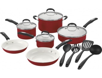 56% off Cuisinart 57-14CR Classic 14-piece Cookware Set - Red
