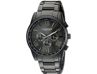 $374 off Akribos XXIV AK736BK Dark Gray Dial Men's Bracelet Watch