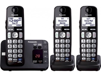 28% off Panasonic KX-TGE233B Dect 6.0 Expandable Phone System