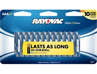 57% off Rayovac 824-24CF2 AAA Batteries (24-pack) - Silver/blue