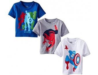 58% off Marvel Little Boys' Tee, Multi Colored (Pack of 3)