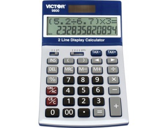 52% off Victor 9800 Easy Check Calculator - Blue/white