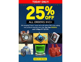 Extra 25% off Orders of $40+ at ThinkGeek.com