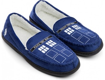 60% off Doctor Who TARDIS Moccasin Slippers