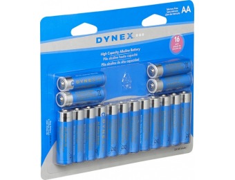 20% off Dynex AA Batteries (16-pack) - Blue/silver
