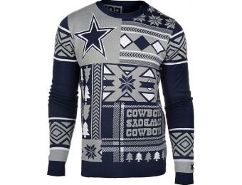 40% off Klew Men's Dallas Cowboys Patches Ugly Sweater