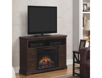 46% off 4,600-BTU Buxton Brown Wood Fan-Forced Electric Fireplace