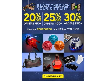 Save 20% off $50, 25% off $100 & 30% off $150 Orders at ThinkGeek