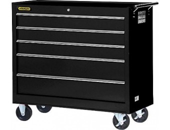 $440 off Stanley 42" 5-Drawer Ball Bearing Slides Roller Cabinet, Black