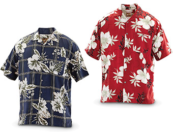 67% off Rayon Hawaiian Shirts (red, black, or navy)