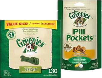 Up to 73% off Greenies Dog and Cat Treats, 20 items from $1.49