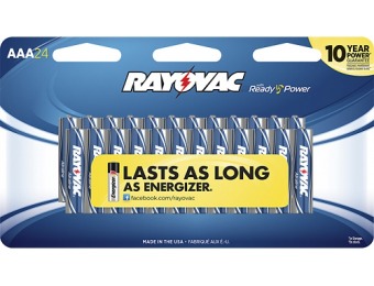 57% off Rayovac AAA Batteries (24-pack) - Silver/blue