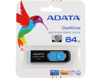 33% off ADATA DashDrive 64GB USB 3.0 Flash Drive after $10 rebate