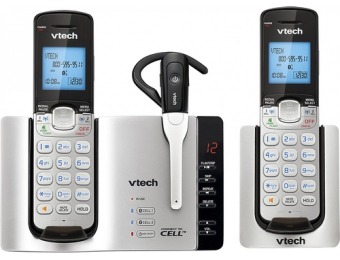 12% off VTech DS6671-3 Connect to Cell DECT 6.0 Phone System