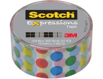 82% off Scotch Expressions Magic Tape 3/4x300" Dots 6-Rolls/Pack