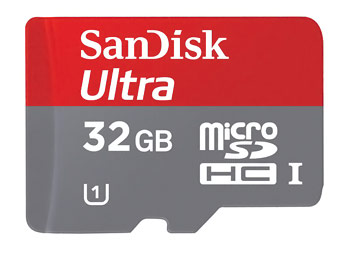63% off SanDisk Ultra 32GB Class 10 MicroSDHC Card with Adapter