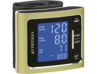 73% off Veridian Healthcare Blood Pressure Wrist Monitor - Green