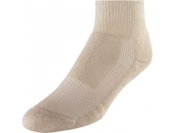 85% off Cabela's Women's Wick-Dry Quarter Walker Sock - Khaki