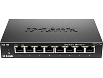 57% off D-Link DGS-108 8-Port Gigabit Desktop Ethernet Switch