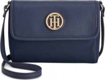 64% off Tommy Hilfiger Nylon Flap Crossbody Handbag