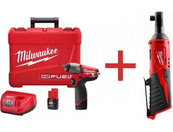 $100 off Milwaukee M12 Fuel Impact Wrench Kit 2454-22-2457-20
