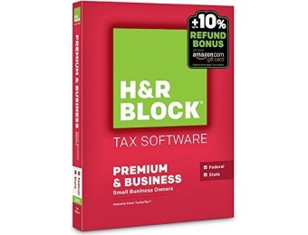 51% off H&R Block 2015 Premium + Business Tax Software PC Disc