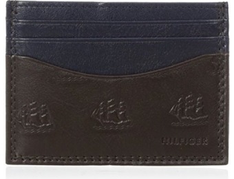85% off Tommy Hilfiger Men's Herbert Ships Card Case, Chocolate