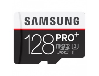 $100 off Samsung Micro SD PRO+ 128GB Memory Card w/ Adapter