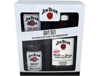 75% off Jim Beam BBQ Sauce and Drinking Glass Set