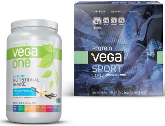 Up to 50% off Vega One and Vega Sport Protein Powders & Bars