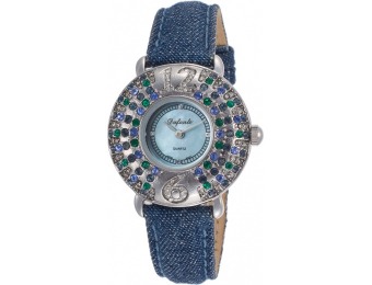 88% off Dufonte Mother Of Pearl Dial Blue Denim Women's Watch