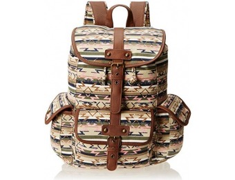 85% off Wild Pair Canvas Cargo Backpack Handbag, Aztec Stripe