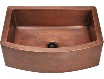 76% off MR Direct 914 Single Bowl Copper Apron Sink
