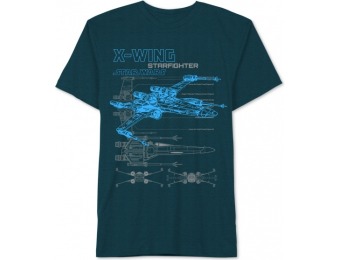50% off Star Wars Boys' X-Wing Blueprint T-Shirt