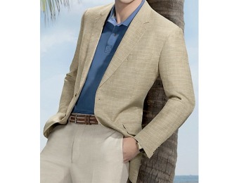 $356 off Executive 2-Button Linen/Cotton Patterned Sportcoat