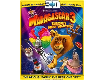 64% off Madagascar 3: Europe's Most Wanted Blu-ray 3D Combo