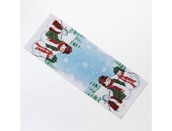$17 off St. Nicholas Square Snow Table Runner - 13" x 36"